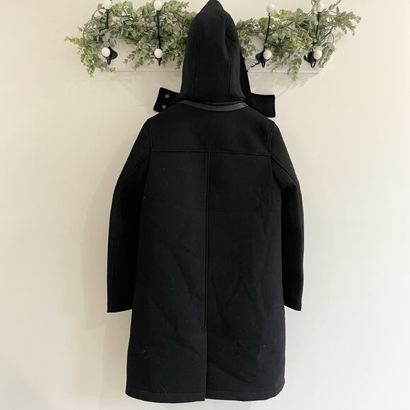 Cole Haan Grand Neoprene Bonded Wool Coat Jacket Black Womens Size 4 - Picture 3 of 7